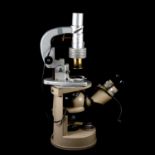 Vickers trinocular microscope.