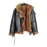 lrvin RAF sheepskin flying jacket, chest 36inch, length 24inch.