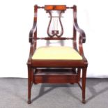 Reproduction lyre-back ladder chair