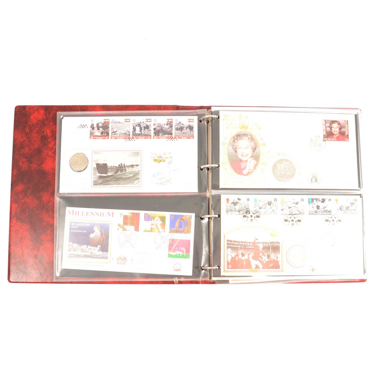 A folder of first day covers and coin cover commemoratives