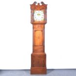 Oak and mahogany longcase clock, signed Parker Daventry