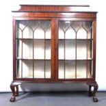 Mahogany bowfront display cabinet,