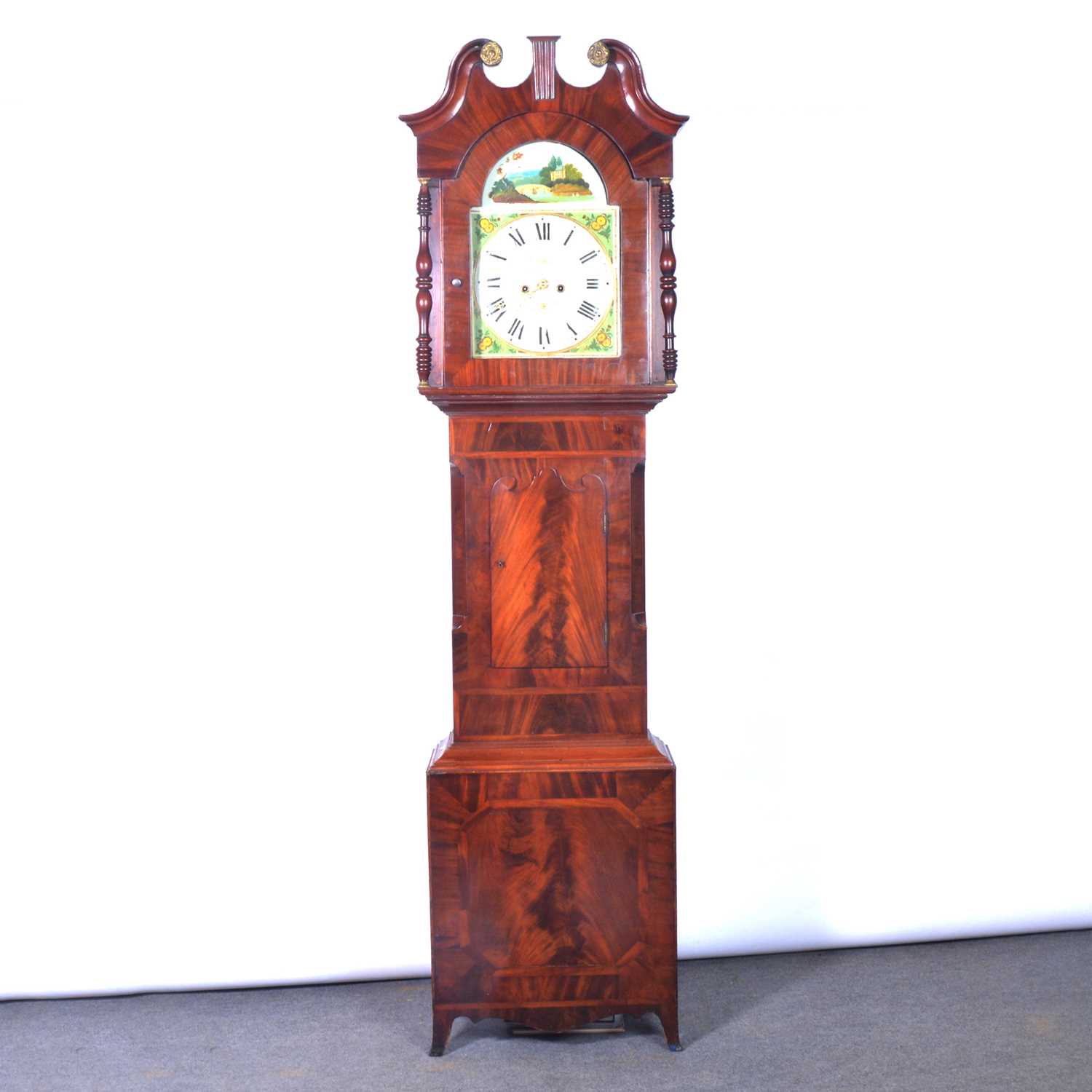 Mahogany longcase clock,