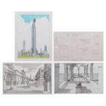'King Kong', a New York architectural study drawing; and other drawings
