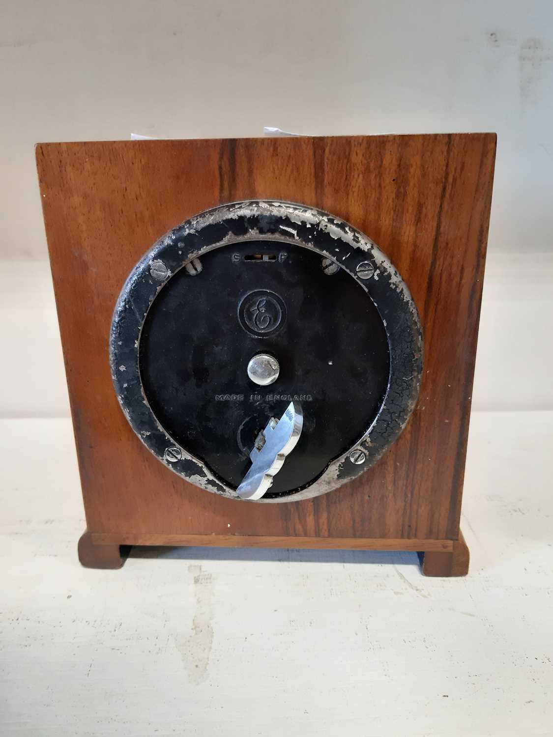 Elliott walnut cased mantel clock, - Image 3 of 6