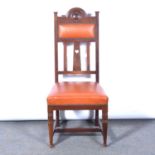 An Arts and Crafts period hardwood side chair