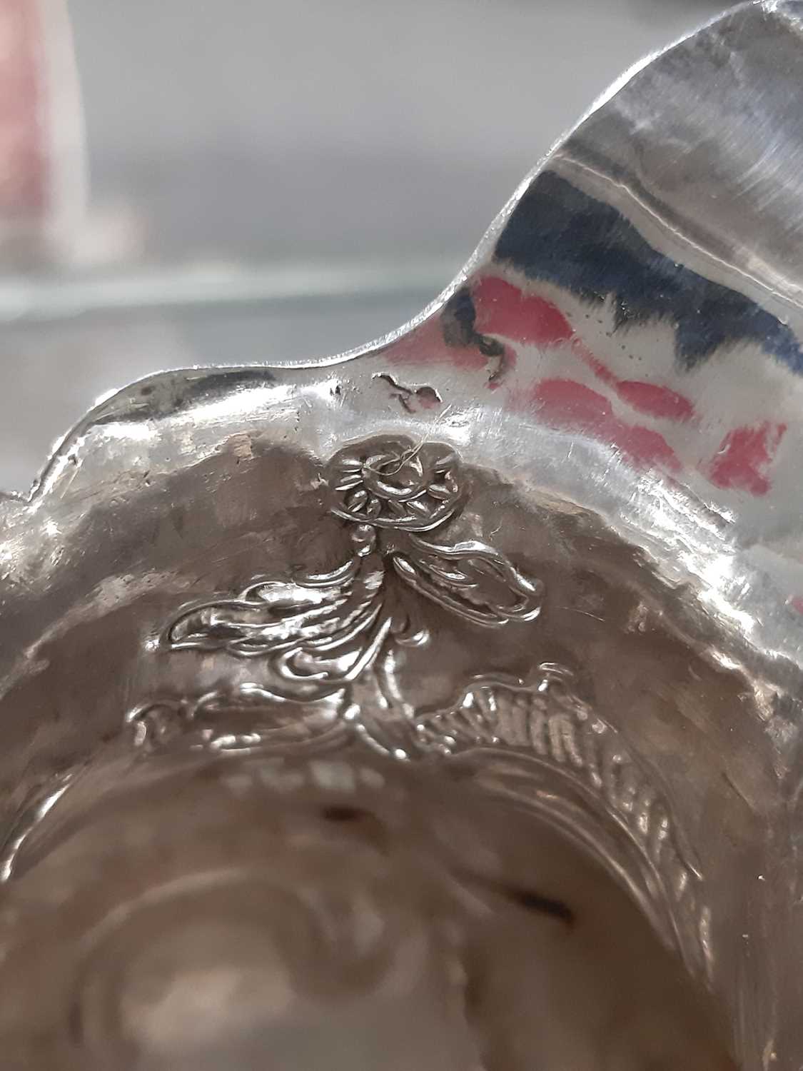 Georgian silver cream jug, mustard pot and cruet set. - Image 3 of 4