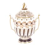 Royal Worcester 'Heritage Collection' twin-handled pot pourri vase and cover.