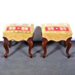 Pair of Victorian stools,
