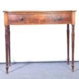 Georgian mahogany bowfront side table,