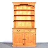 Modern pine kitchen dresser,