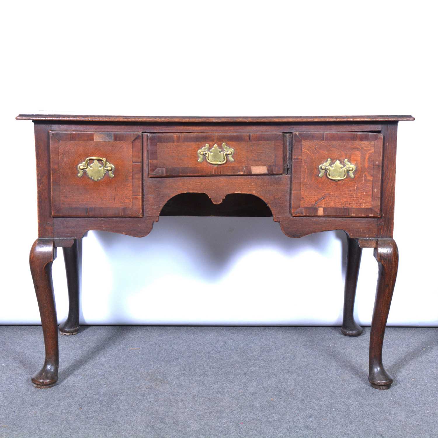 George III oak lowboy of large size