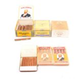 Four sealed boxes of King Edward the Seventh cigars, with others