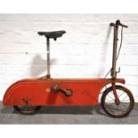 Teddy Toy Co children's Bicycle, folding handle bars, c1949, length 96cm, a/f.