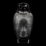 Roy Adzak for Daum - a glass Buddha head.