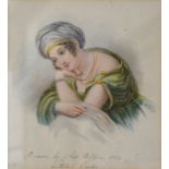 Miss Biffin, Portrait of a woman in a turban.