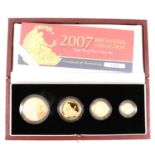 The 2007 Britannia Collection Gold Proof Four-Coin Set.