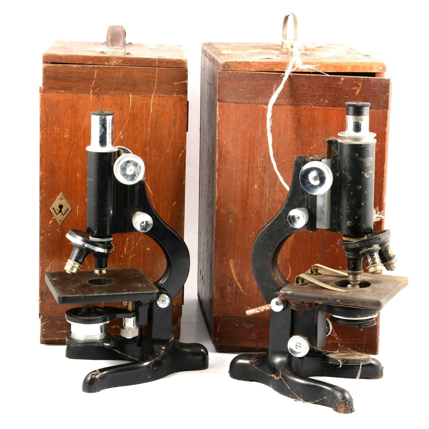 Two early 20th century microscopes.