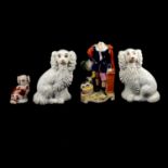 One box of Staffordshire dogs and jugs.