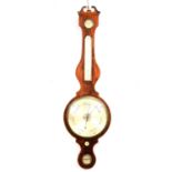 George III mahogany banjo barometer,