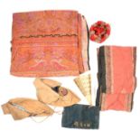Indian printed silk cloth, etc.