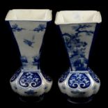 Pair of Japanese vases and four others,