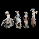 Eight Lladro figurines,