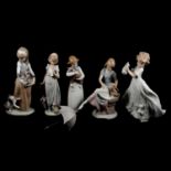 Seven Lladro figurines