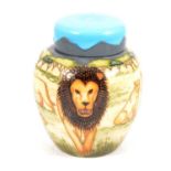 Sian Leeper for Moorcroft, a Limited Edition 'Pride of Lions' ginger jar.