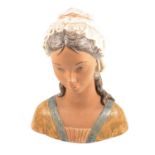 Lladro gres "Little Girl", a large ceramic bust