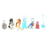 Thirteen Murano glass animal figures