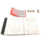 Album of Chinese banknotes, and some Chinese coins.