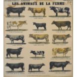 Early 20th century French poster, Les Animaux de la Ferme