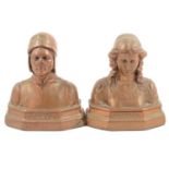 Pair of copper coated composition bookends,