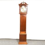 Modern mahogany longcase clock,