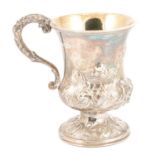 William IV silver Christening mug, maker's mark rubbed, London 1831.