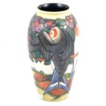 Beverley Wilkes for Moorcroft, a Limited Edition 'Swallows' vase.