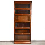 Globe Wernicke type mahogany six-section bookcase,