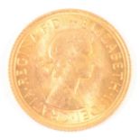 Gold Full Sovereign Coin, Elizabeth II 1966.