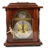 Modern mahogany table clock,