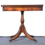 Regency style mahogany card table,