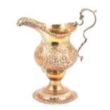 George III silver cream jug, maker's mark rubbed, London 1821.