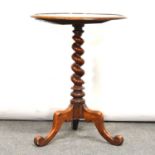 Victorian mahogany tripod table,