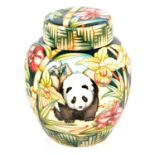 Sian Leeper for Moorcroft, a Limited Edition 'Giant Panda' ginger jar.