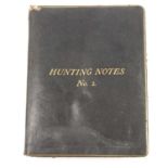 Late Victorian handwritten hunting diary.