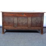 Joined oak coffer, 18th Century,