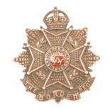 The Border Regiment, silver Officers badge.