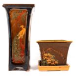 Two Chinese earthenware jardinieres/ planters