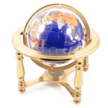 Modern tabletop inlaid 'Gemstone Globe' by Aston Trading Ltd