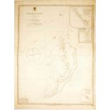 Sixteen marine charts, including Red Sea - Strait of Jubal